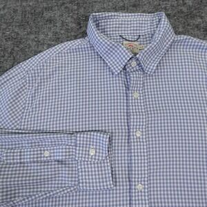 Faherty The Movement Shirt Mens Extra Large Blue Gingham Button Down Long Sleeve